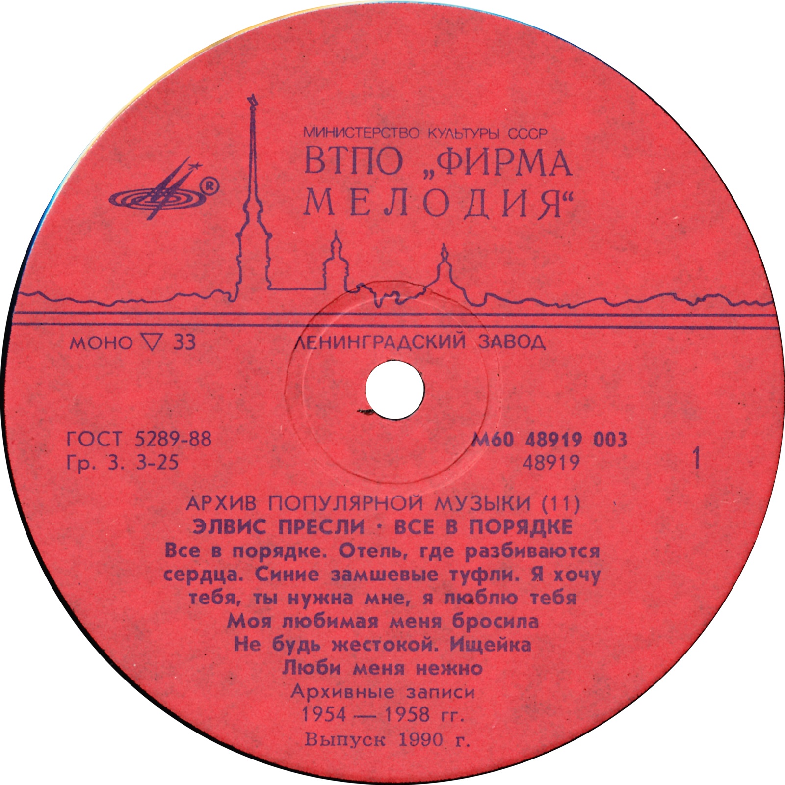 Elvis Presley  Thats Alright : LP A